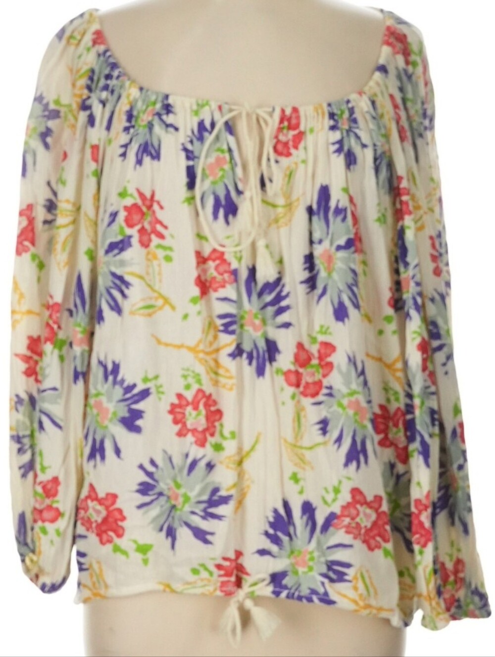 Denim And Supply Ralph Lauren Cream Floral Boho Top